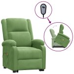 Vidaxl fauteuil de massage vert clair velours Vidaxl fauteuil de massage vert clair velours