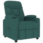 Vidaxl fauteuil de massage vert fonc� tissu