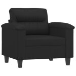 Vidaxl fauteuil noir 60 cm similicuir
