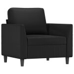 Vidaxl fauteuil noir 60 cm similicuir