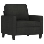 Vidaxl fauteuil noir 60 cm tissu