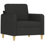 Vidaxl fauteuil noir 60 cm tissu