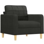 Vidaxl fauteuil noir 60 cm tissu