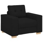 Vidaxl fauteuil noir 60 cm tissu