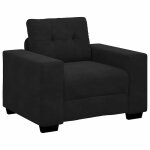 Vidaxl fauteuil noir 60 cm velours