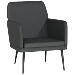 Vidaxl fauteuil noir 61x78x80 cm similicuir