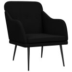 Vidaxl fauteuil noir 63x76x80 cm tissu