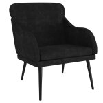 Vidaxl fauteuil noir 63x76x80 cm velours Vidaxl fauteuil noir 63x76x80 cm velours
