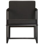 Vidaxl fauteuil noir cuir vritable