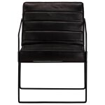 Vidaxl fauteuil noir cuir v�ritable