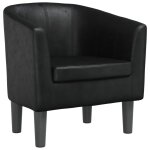 Vidaxl fauteuil noir similicuir