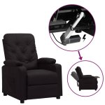 Vidaxl fauteuil noir similicuir Vidaxl fauteuil noir similicuir