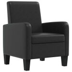 Vidaxl fauteuil noir similicuir