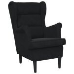 Vidaxl fauteuil noir velours
