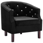Vidaxl fauteuil noir velours