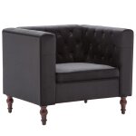 Vidaxl fauteuil noir velours