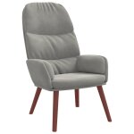 Vidaxl fauteuil relax velours gris clair