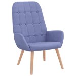 Vidaxl fauteuil relaxant en jean bleu tissu