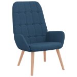 Vidaxl fauteuil relaxant en tissu bleu