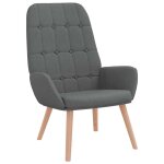 Vidaxl fauteuil relaxant en tissu gris fonc�