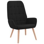 Vidaxl fauteuil relaxant en tissu noir