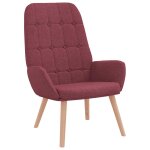 Vidaxl fauteuil relaxant en tissu rouge vin