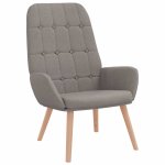 Vidaxl fauteuil relaxant en tissu taupe