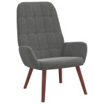Vidaxl fauteuil relaxant velours gris fonc�