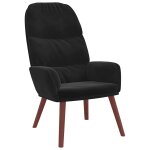 Vidaxl fauteuil relaxant velours noir