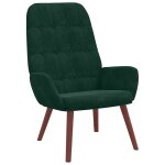 Vidaxl fauteuil relaxant velours vert fonc�