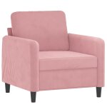 Vidaxl fauteuil rose 60 cm velours