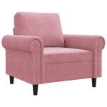 Vidaxl fauteuil rose 60 cm velours Vidaxl fauteuil rose 60 cm velours