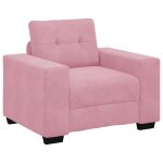 Vidaxl fauteuil rose velours 100x78x80 cm