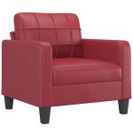 Vidaxl fauteuil rouge bordeaux 60 cm similicuir Vidaxl fauteuil rouge bordeaux 60 cm similicuir