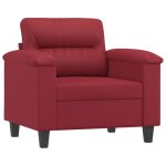 Vidaxl fauteuil rouge bordeaux 60 cm similicuir