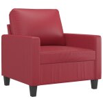 Vidaxl fauteuil rouge bordeaux 60 cm similicuir Vidaxl fauteuil rouge bordeaux 60 cm similicuir