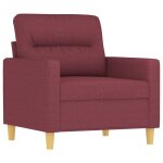 Vidaxl fauteuil rouge bordeaux 60 cm tissu