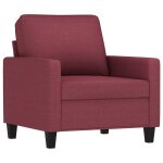 Vidaxl fauteuil rouge bordeaux 60 cm tissu