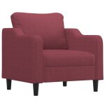 Vidaxl fauteuil rouge bordeaux 60 cm tissu