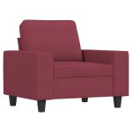 Vidaxl fauteuil rouge bordeaux 60 cm tissu