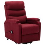 Vidaxl fauteuil rouge bordeaux tissu Vidaxl fauteuil rouge bordeaux tissu