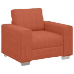 Vidaxl fauteuil rouge orang� 100x77x82 cm en tissu velours c�tel�