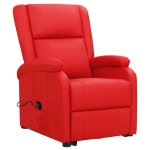Vidaxl fauteuil rouge similicuir