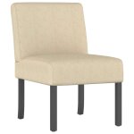 Vidaxl fauteuil sans accoudoirs cr�me tissu