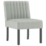 Vidaxl fauteuil sans accoudoirs gris clair velours