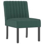 Vidaxl fauteuil sans accoudoirs vert fonc velours