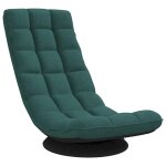 Vidaxl fauteuil de sol pivotant vert fonc� 70x51x79 cm tissu
