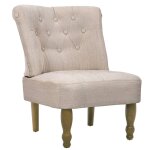 Vidaxl fauteuil de style france crme tissu