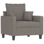 Vidaxl fauteuil taupe 60 cm tissu