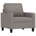 Vidaxl fauteuil taupe 60 cm tissu